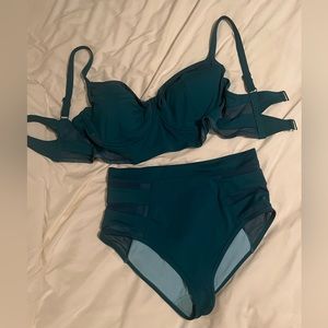 NWOT Adore Me Highwaisted Swim Suit 38G/0X